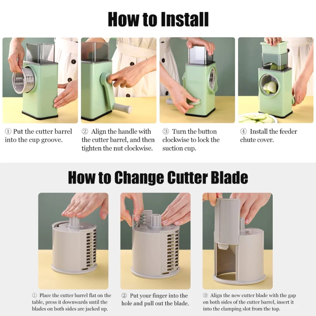 3 in 1 multifunctional Manual Mandoline Slicer