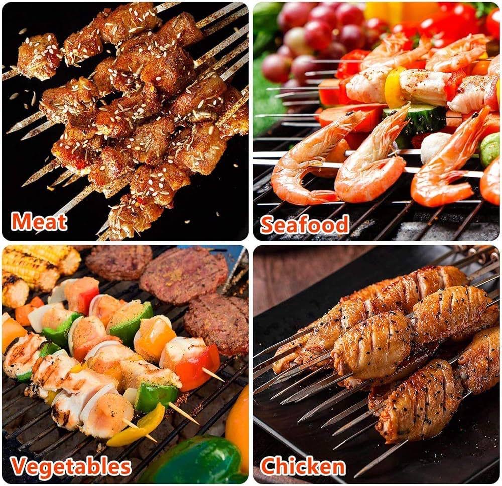 Stainless Steel Skewer Set – 12-Piece BBQ Essentials