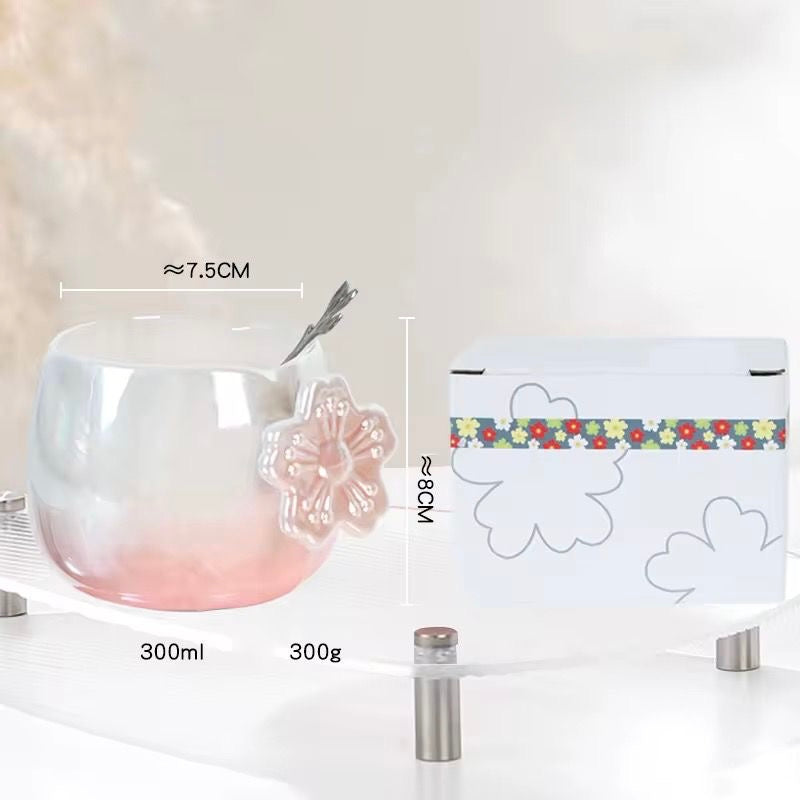 Blooming Petal Ceramic Mugs