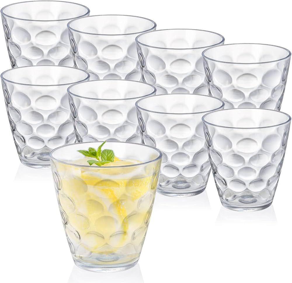 Set of 6 Reusable Transparent Drinking Glasses