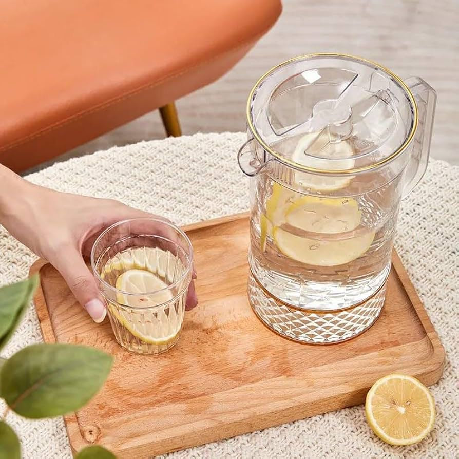 Durable Water Pitcher Set with 4 Glass Cups – Everyday Elegance