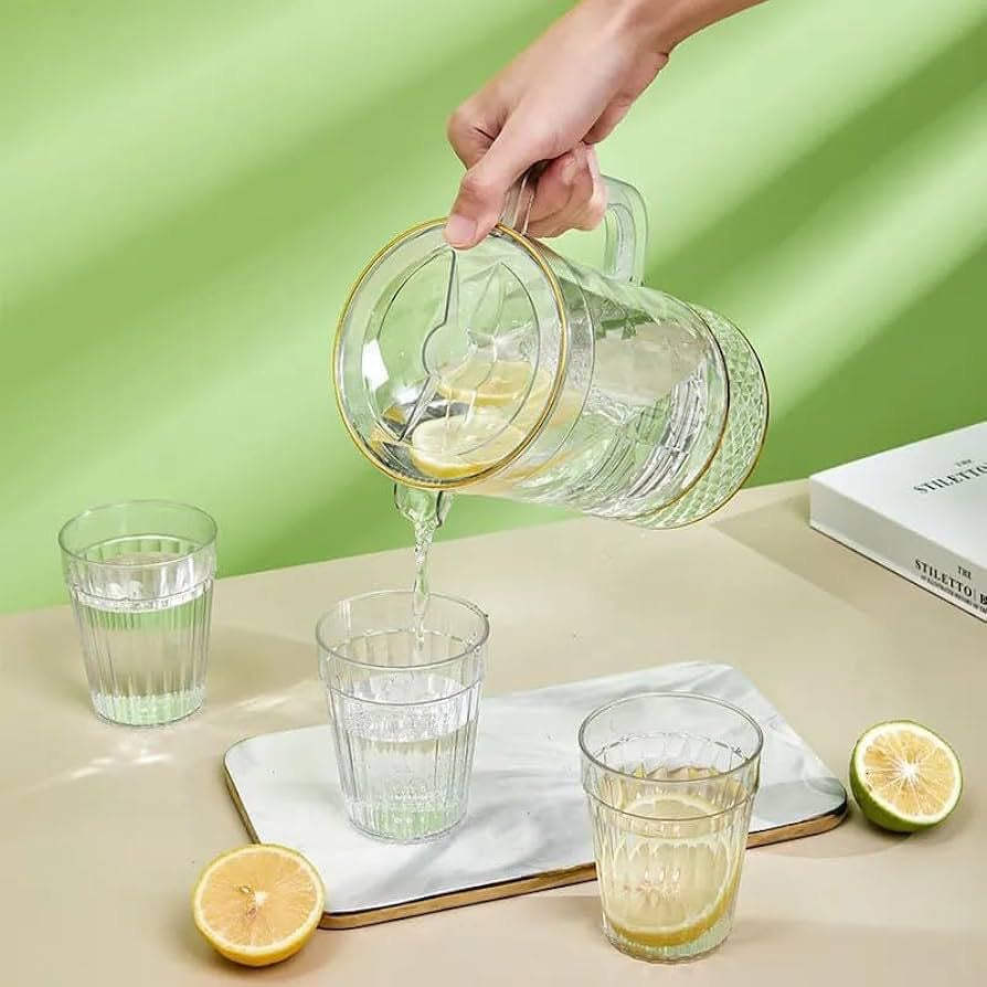 Durable Water Pitcher Set with 4 Glass Cups – Everyday Elegance