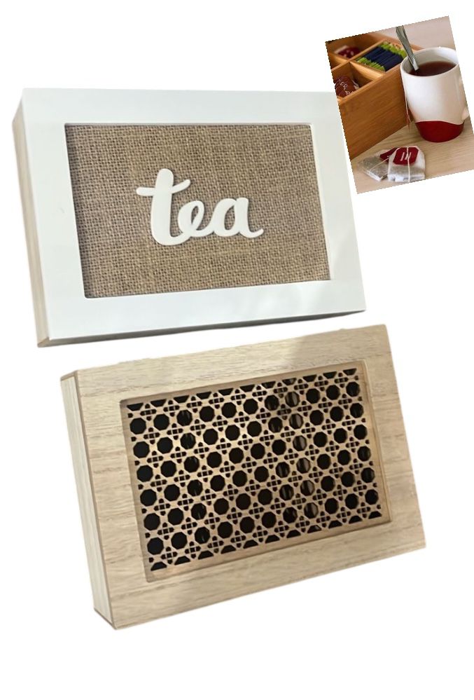 Elegant Wooden Tea Box with Glass Lid – Versatile and Stylish Storage