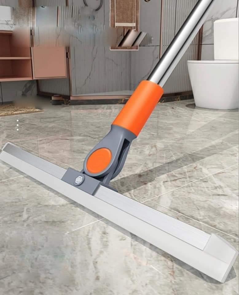Multi-Purpose Silicone Floor Squeegee with Steel Handle