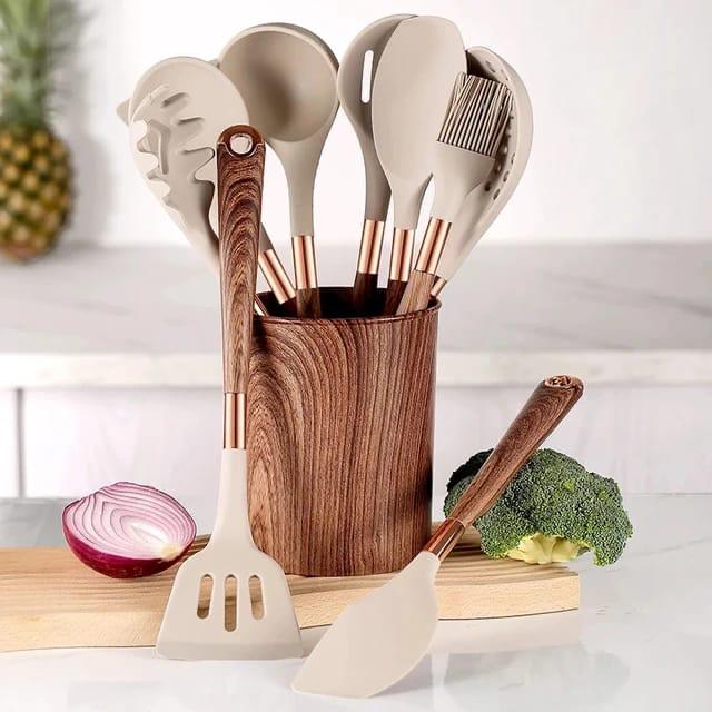 11-Piece Silicone Serving Spoon Set