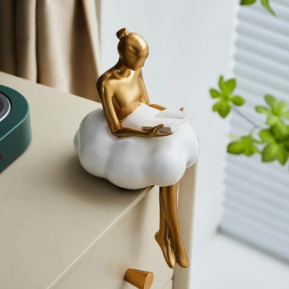 Art Statue Decor Abstract Cloud - Set Of 2