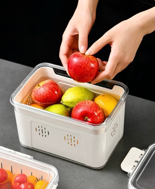 Elegant Refrigerator Organizer with Strainer – 2.5L Capacity