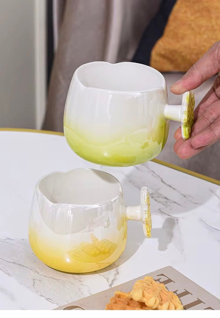 Blooming Petal Ceramic Mugs