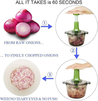 Manual Chopper for Vegetables and Fruits – 2L Capacity