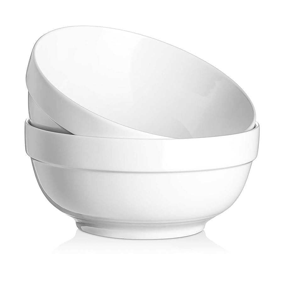 Versatile Deep Ceramic Serving Bowl Set
