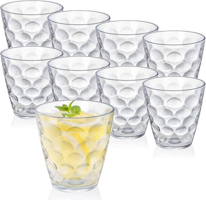 Set of 6 Reusable Transparent Drinking Glasses