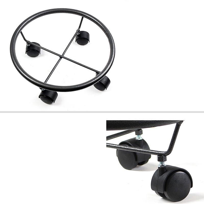 Heavy-Duty Gas Cylinder Trolley with 360° Rotating Wheels – Black