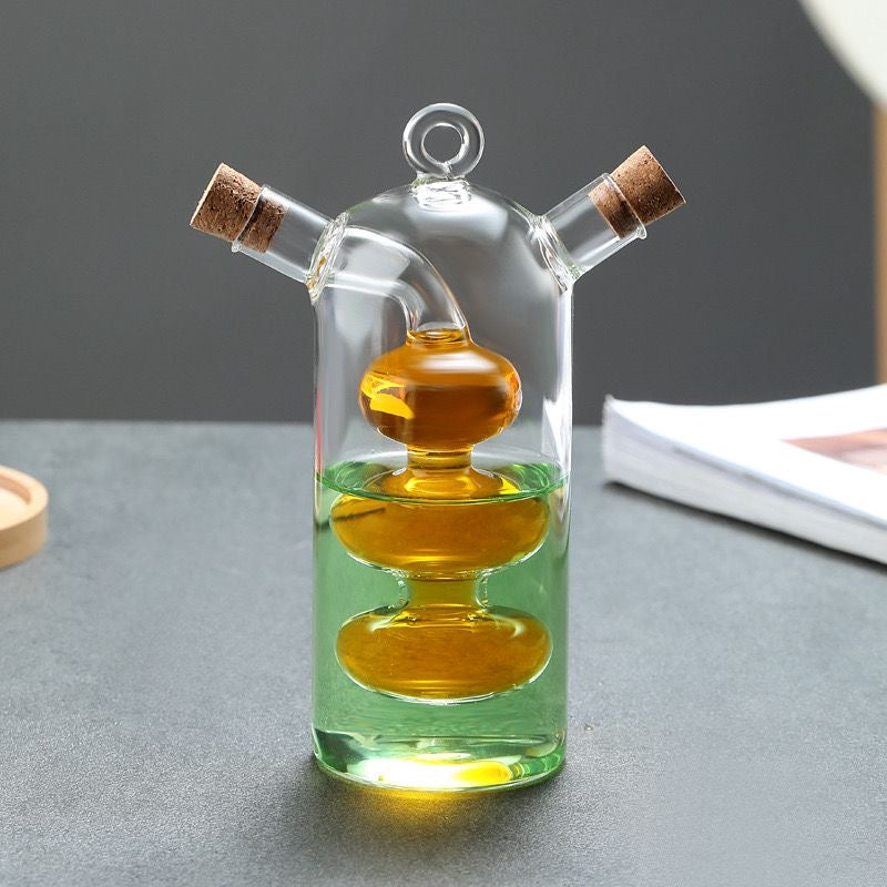 Elegant Dual-Spout Glass Oil Dispenser – 500ml
