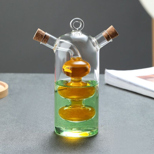 Elegant Dual-Spout Glass Oil Dispenser – 500ml