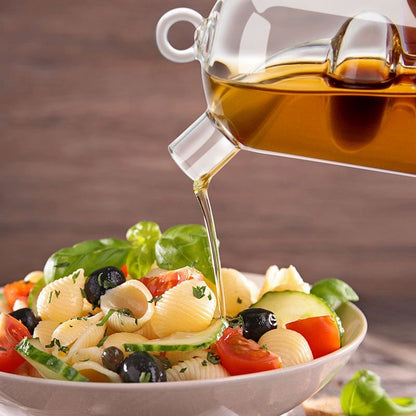 Elegant Dual-Spout Glass Oil Dispenser – 500ml