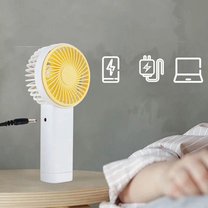 Compact Rechargeable Handheld Fan with Light – Portable & Stylish