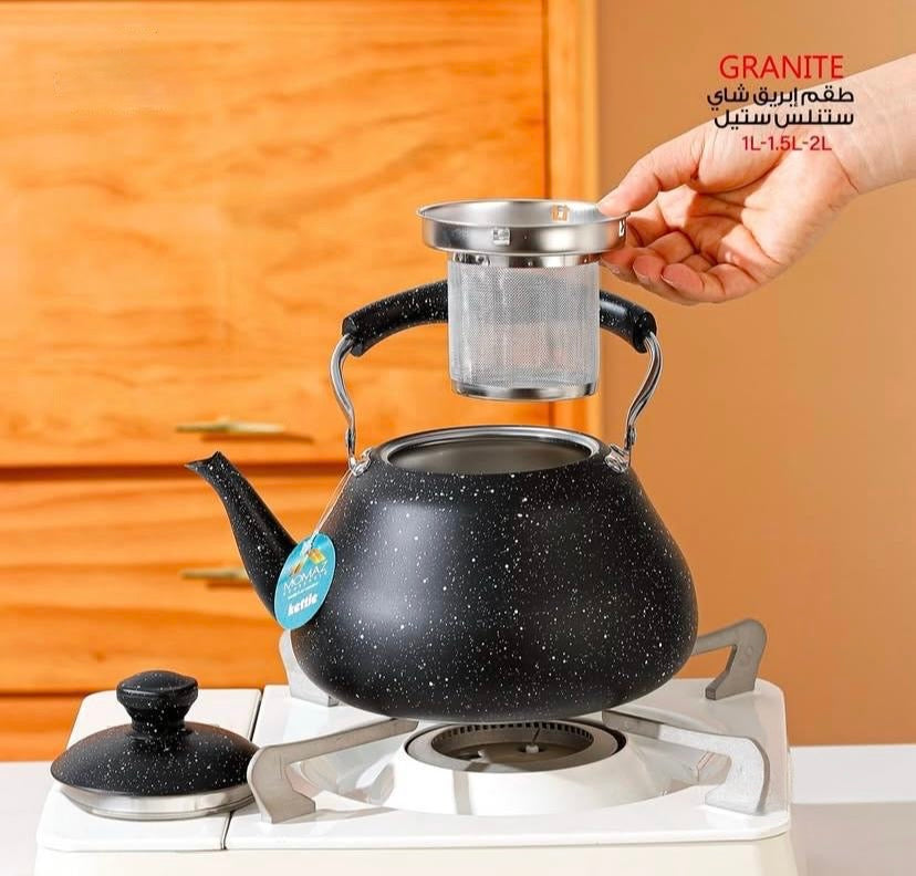 Stainless Steel Granite Teapot Set