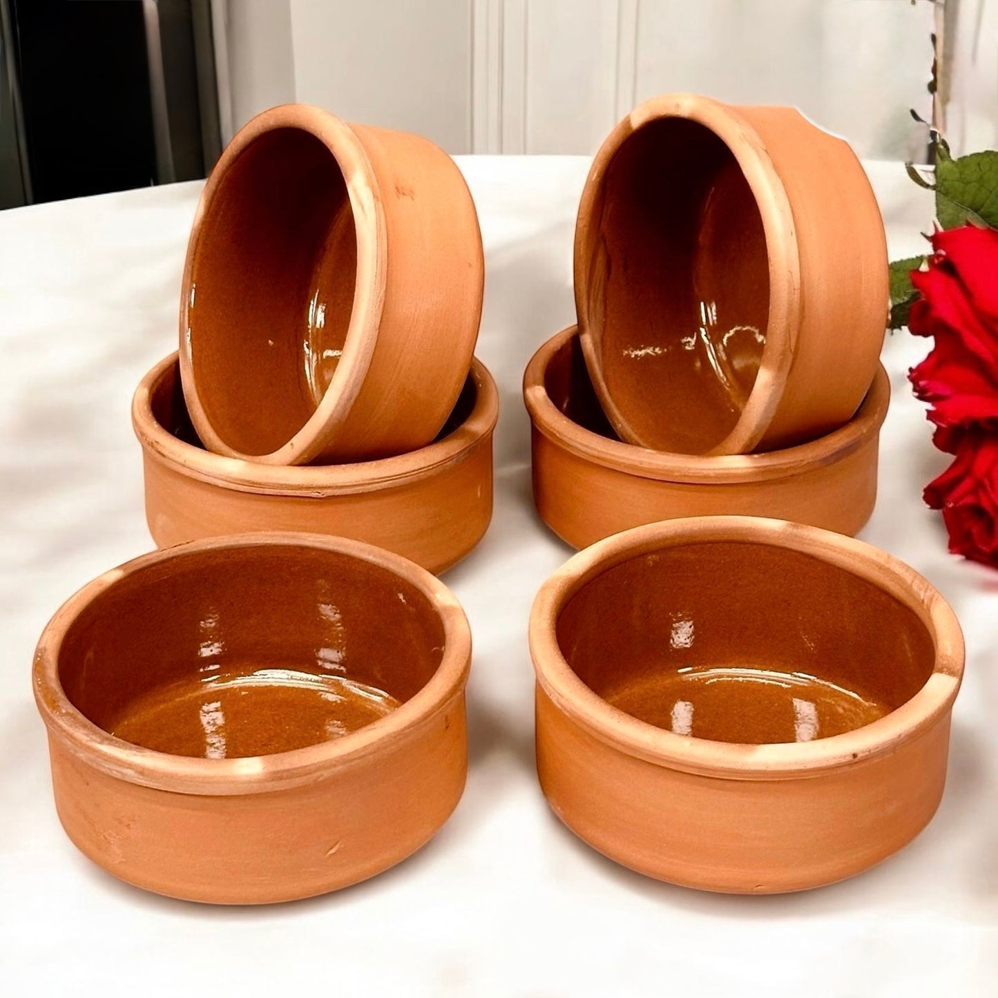 Premium Heavyweight Ceramic Oven Bowls – Set of 6