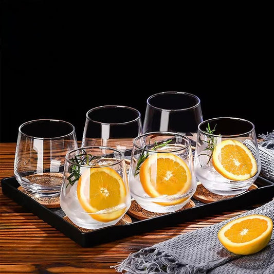 Premium Heavy Glass Juice Cups – Set of 6