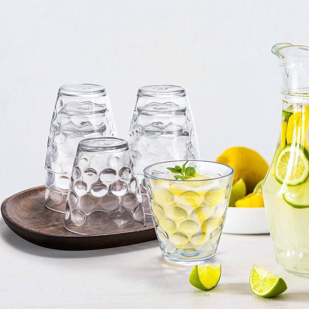 Set of 6 Reusable Transparent Drinking Glasses