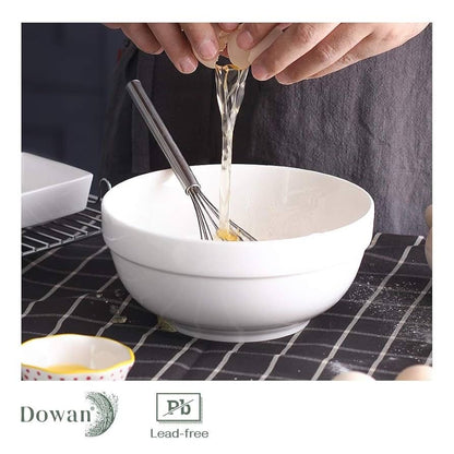 Versatile Deep Ceramic Serving Bowl Set