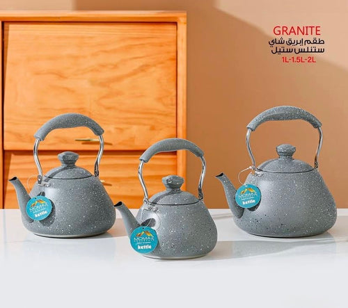Stainless Steel Granite Teapot Set