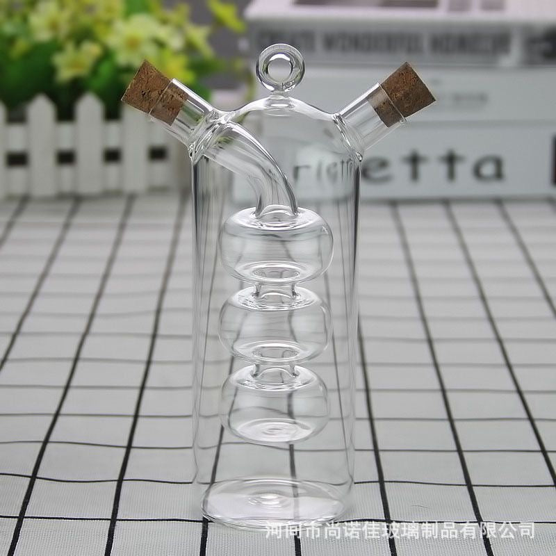 Elegant Dual-Spout Glass Oil Dispenser – 500ml