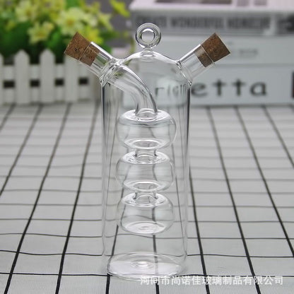 Elegant Dual-Spout Glass Oil Dispenser – 500ml