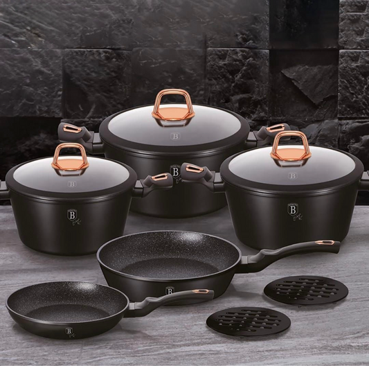 Premium Heavy-Duty Granite Cookware Set – BAROLY Brand