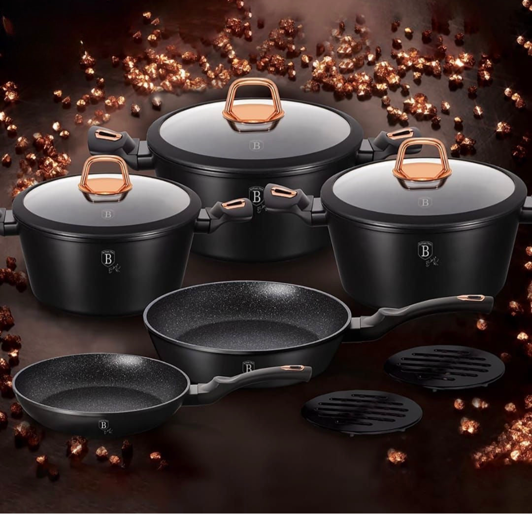 Premium Heavy-Duty Granite Cookware Set – BAROLY Brand
