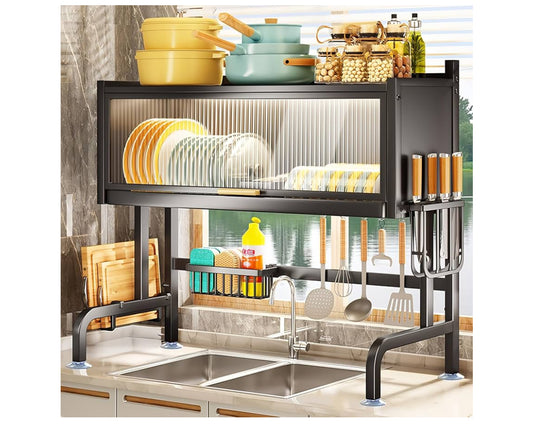 Compact Multi-Functional Dish Drying Rack – Elegant & Space-Saving