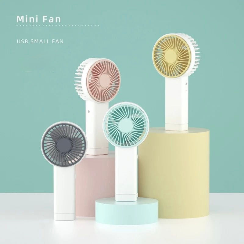 Compact Rechargeable Handheld Fan with Light – Portable & Stylish