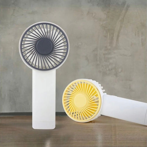 Compact Rechargeable Handheld Fan with Light – Portable & Stylish