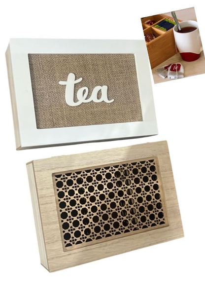Elegant Wooden Tea Box with Glass Lid – Versatile and Stylish Storage