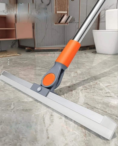 Multi-Purpose Silicone Floor Squeegee with Steel Handle