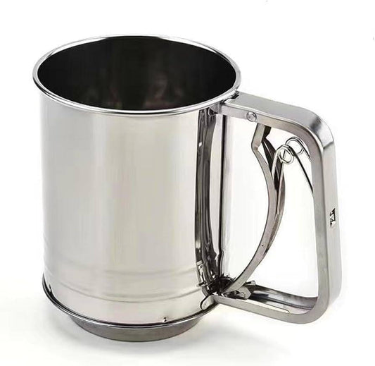 Stainless Steel Double-Layer Flour and Sugar Sifter