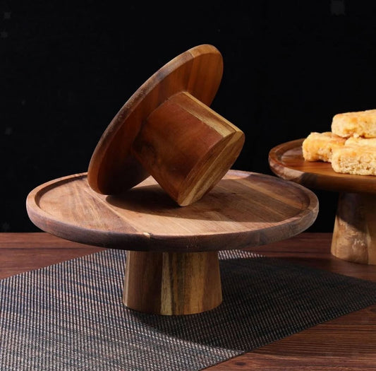Losa Wooden Pedestal Dessert Table High Tray Cake Stand Holder Cupcake Display 15cm