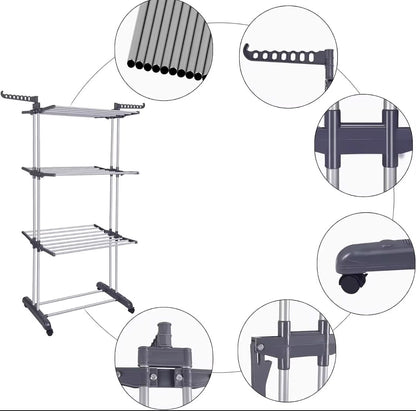 3-Tier Foldable Clothes Drying Rack