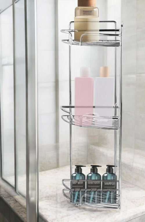 Rust-Resistant Corner Bathroom Shelf (2-Tier / 3-Tier)