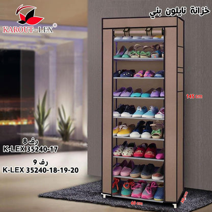 8-Shelf Water-Resistant Shoe Cabinet